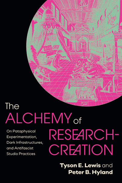 Book cover with title on a black background