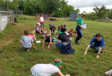 Campers embodying animals at the Koan School